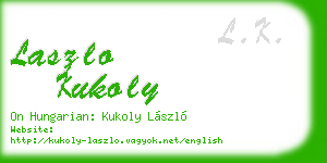 laszlo kukoly business card