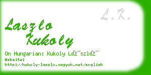 laszlo kukoly business card